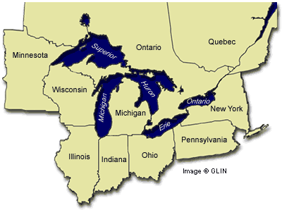 Great Lakes: On the map